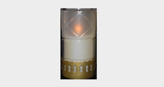 White Candle with Photo - 2 Years New