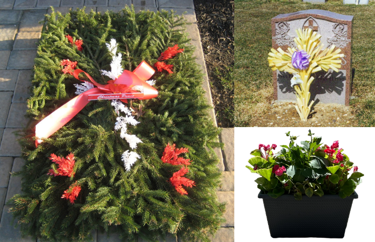 3 Holiday Grave Package (Blanket) - Christmas/Easter/Mother's Day