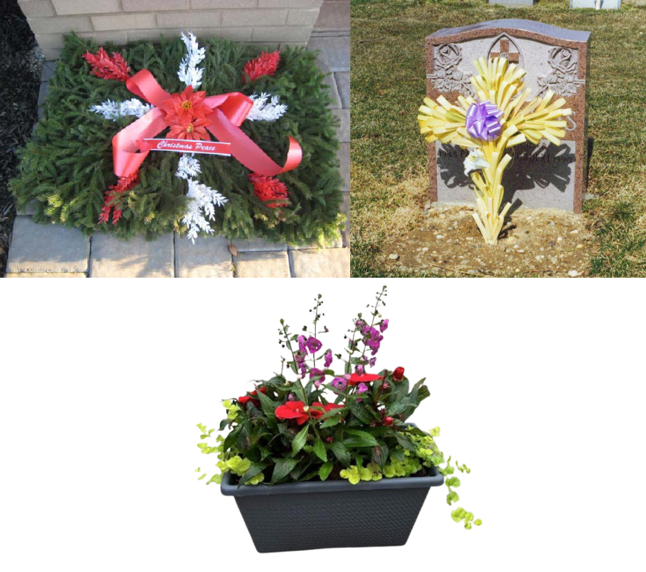 3 Holiday Grave Package (Pillow) - Christmas/Easter/Father's Day