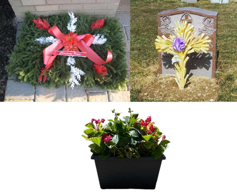 3 Holiday Grave Package (Pillow) - Christmas/Easter/Mother's Day