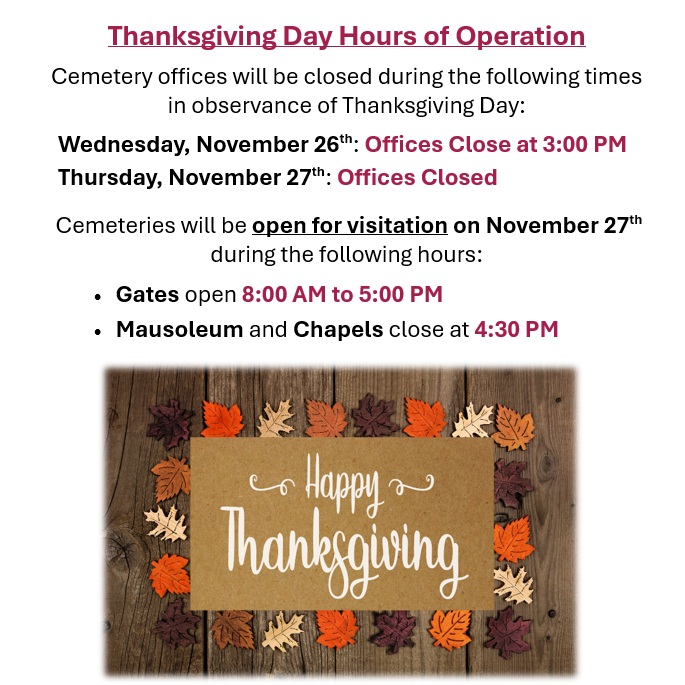 Thanksgiving Hours 2025 V2