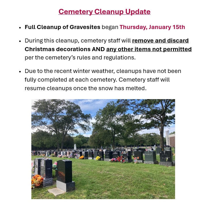 Cemetery Cleanup 1.30.2026
