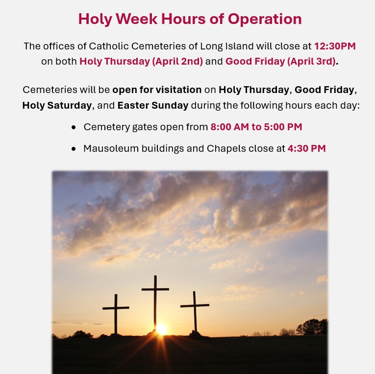 Holy Week Hours 2026