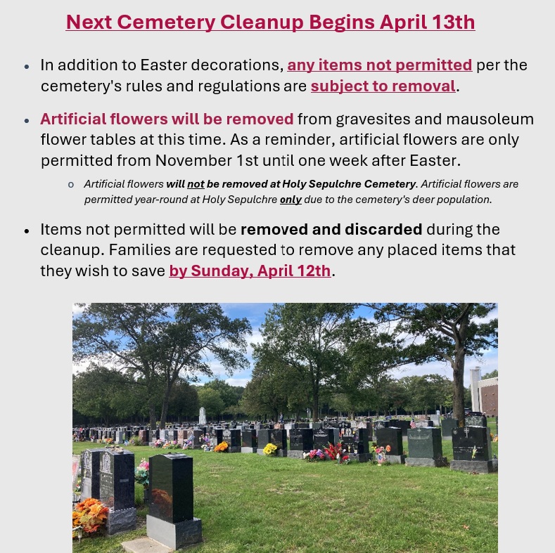 Cemetery Cleanup April 2026
